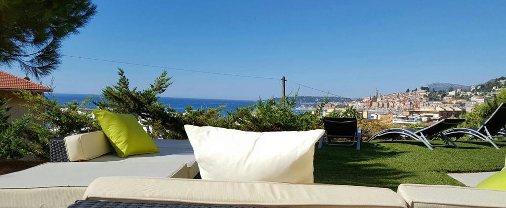 Cap au Sud,Vue panoramique mer,piscine Menton Extérieur photo