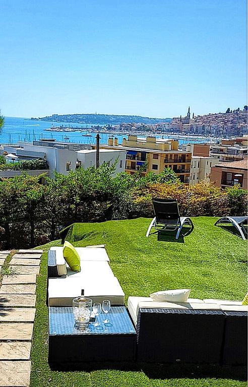 Cap au Sud,Vue panoramique mer,piscine Menton Extérieur photo