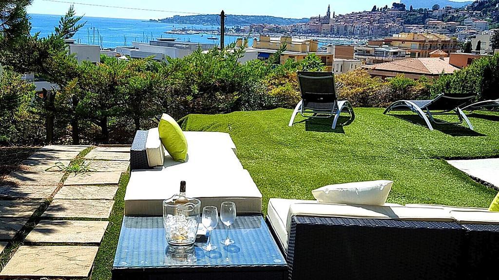 Cap au Sud,Vue panoramique mer,piscine Menton Extérieur photo