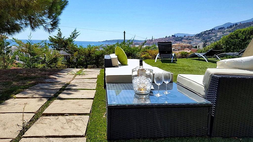 Cap au Sud,Vue panoramique mer,piscine Menton Extérieur photo